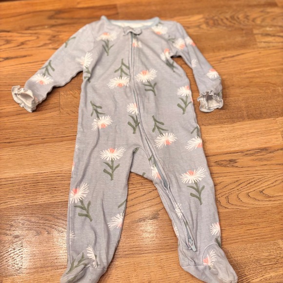 Carter's Just One You Other - Carter's Just One You Baby Girl Daisy Footed Pajamas Sleepers 9m Blue